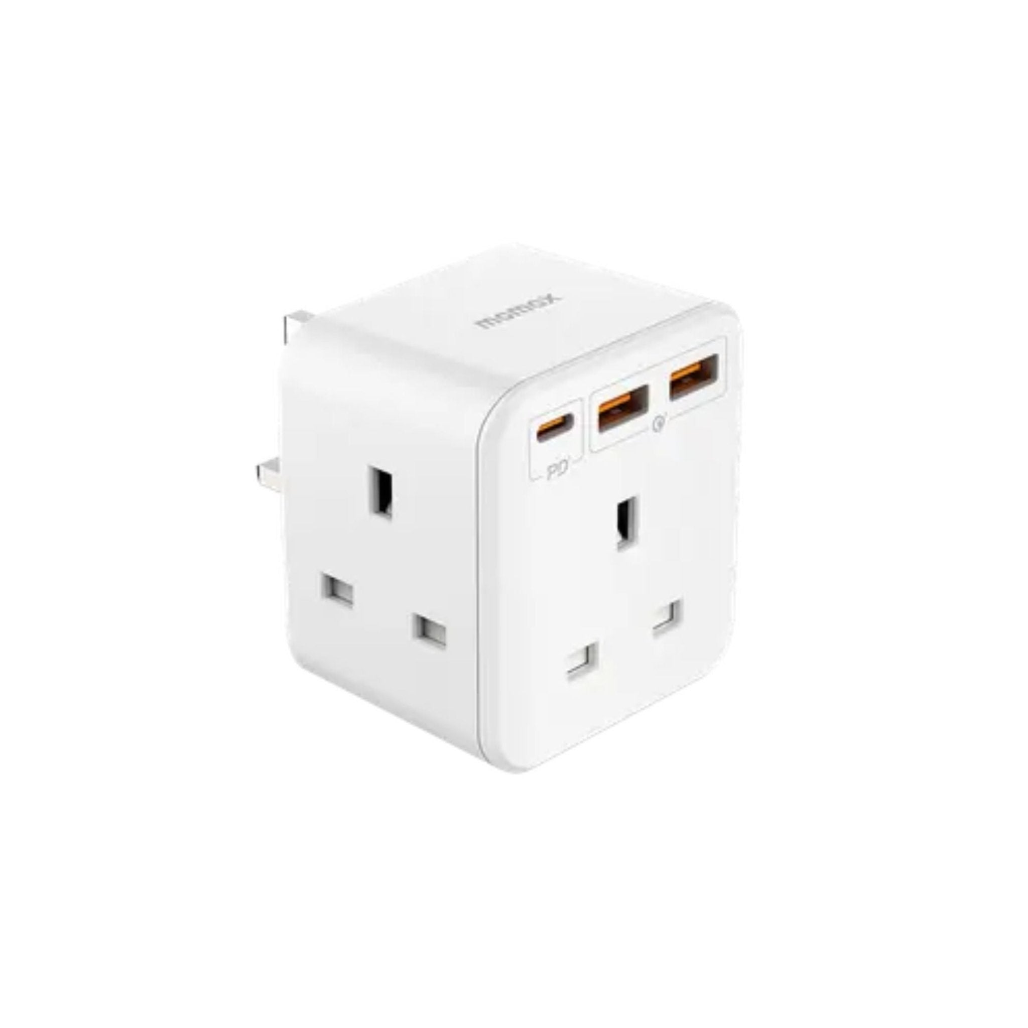 Momax Oneplug 3-Outlet Cube Extension Socket with USB